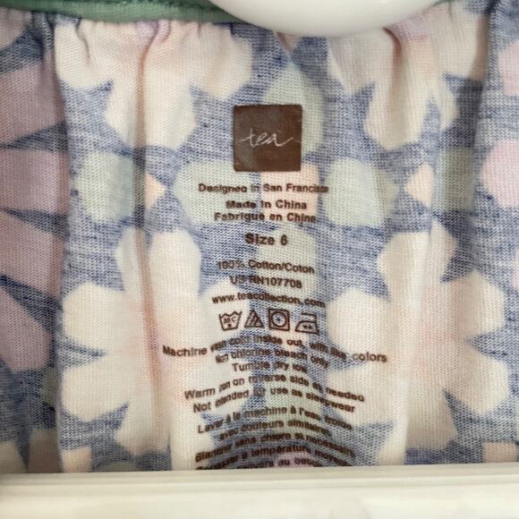 Tea Collection Ruffle Flutter Retro Floral CottageCore Cotton Dress Girls 6 - Picture 3 of 6